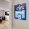 YouTheFan Officially-licensed NCAA Tide Fan Rules Wall Art, multiple layers, humorous team artwork sports fan motto, showcases funny rules, indoor decor(North Carolina Tar Heels)