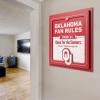 YouTheFan Officially-licensed NCAA Tide Fan Rules Wall Art, multiple layers, humorous team artwork sports fan motto, showcases funny rules, indoor decor(Oklahoma Sooners)