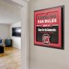 YouTheFan Officially-licensed NCAA Tide Fan Rules Wall Art, multiple layers, humorous team artwork sports fan motto, showcases funny rules, indoor decor(South Carolina Gamecocks)