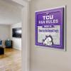 YouTheFan Officially-licensed NCAA Tide Fan Rules Wall Art, multiple layers, humorous team artwork sports fan motto, showcases funny rules, indoor decor(TCU Horned Frogs)