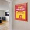 YouTheFan Officially-licensed NCAA Tide Fan Rules Wall Art, multiple layers, humorous team artwork sports fan motto, showcases funny rules, indoor decor(USC Trojans)