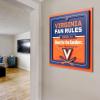 YouTheFan Officially-licensed NCAA Tide Fan Rules Wall Art, multiple layers, humorous team artwork sports fan motto, showcases funny rules, indoor decor(Virginia Cavaliers)