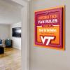 YouTheFan Officially-licensed NCAA Tide Fan Rules Wall Art, multiple layers, humorous team artwork sports fan motto, showcases funny rules, indoor decor(Virginia Tech Hokies)