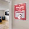 YouTheFan Officially-licensed NCAA Tide Fan Rules Wall Art, multiple layers, humorous team artwork sports fan motto, showcases funny rules, indoor decor(Washington State Cougars)