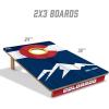 YouTheFan State of Colorado 2’ x 3’ Wood Cornhole Game with Bags
