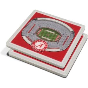 YouTheFan 9021964 NCAA Alabama Crimson Tide Bryant-Denny Stadium 3D StadiumViews Coaster Set – Pack of 2