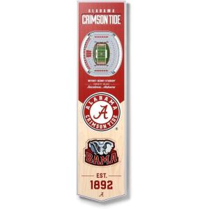 YouTheFan NCAA 3D StadiumView 8×32 Banner(Alabama Crimson Tide)