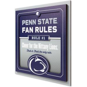 YouTheFan Officially-licensed NCAA Tide Fan Rules Wall Art, multiple layers, humorous team artwork sports fan motto, showcases funny rules, indoor decor(Penn State Nittany Lions)
