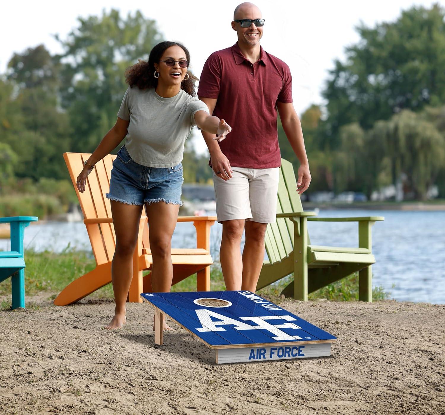 image:imageYouTheFan NCAA 2 x 3 Wood Cornhole Game with Logo BagsAir Force Academy
