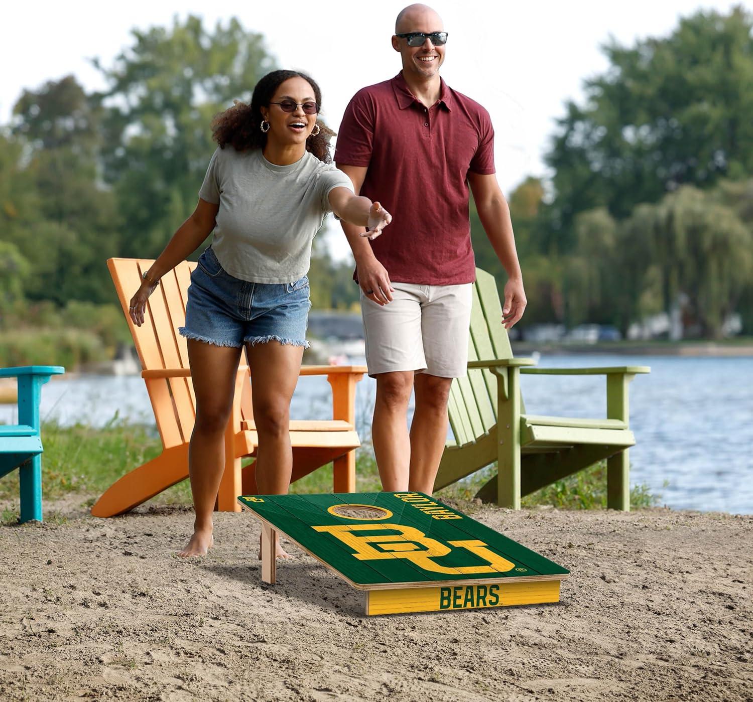 image:imageYouTheFan NCAA 2 x 3 Wood Cornhole Game with Logo BagsBaylor Bears