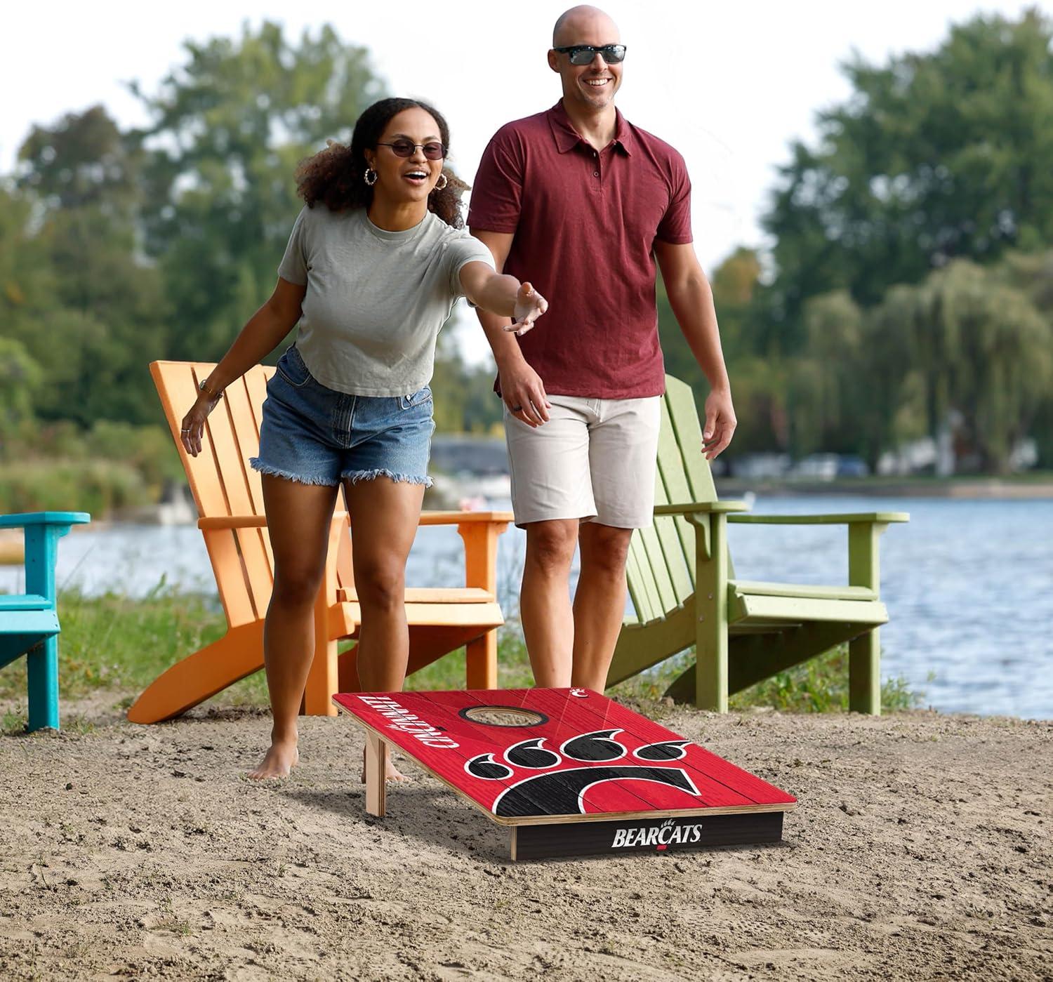 image:imageYouTheFan NCAA 2 x 3 Wood Cornhole Game with Logo BagsCincinnati Bearcats