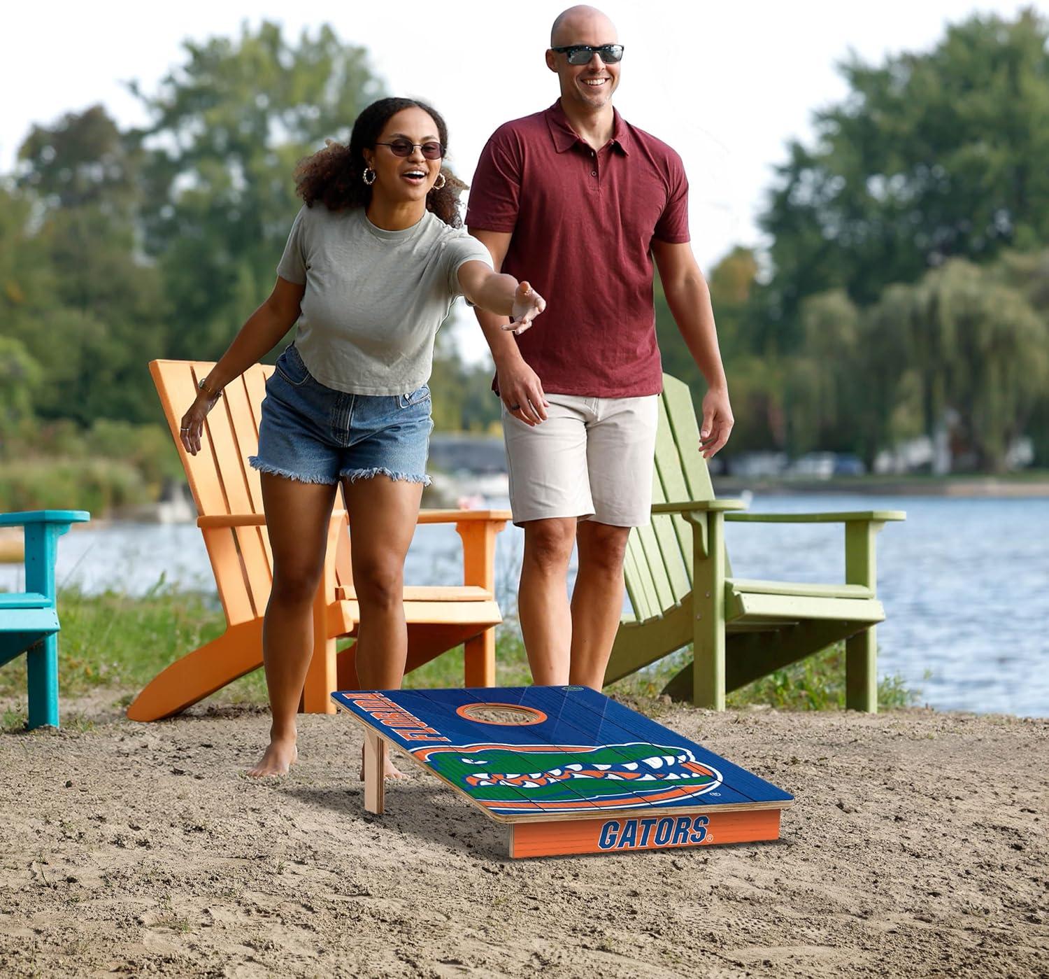 image:imageYouTheFan NCAA 2 x 3 Wood Cornhole Game with Logo BagsFlorida Gators