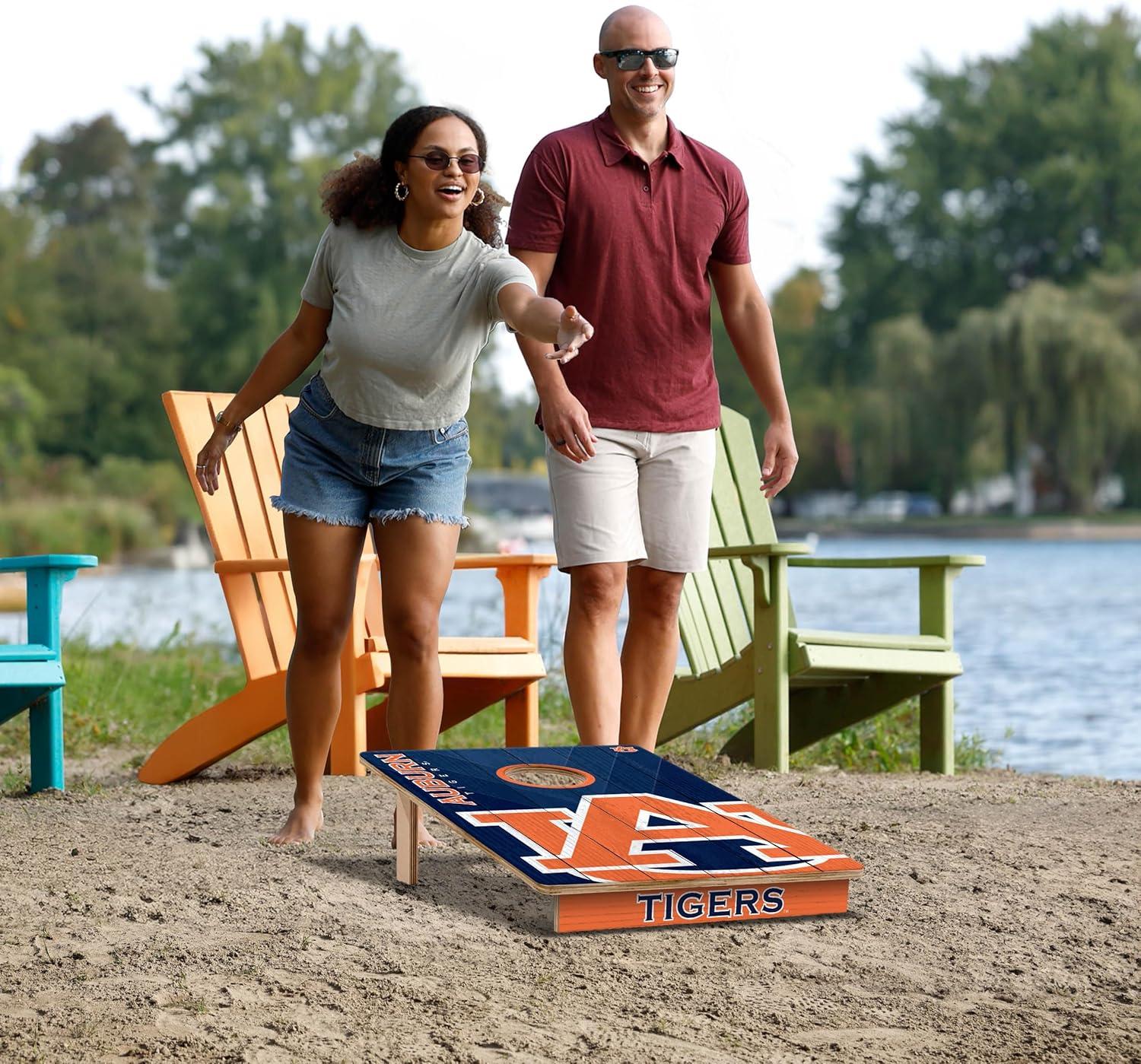 image:imageYouTheFan NCAA 2 x 3 Wood Cornhole Game with Logo BagsIllinois Fighting Illini