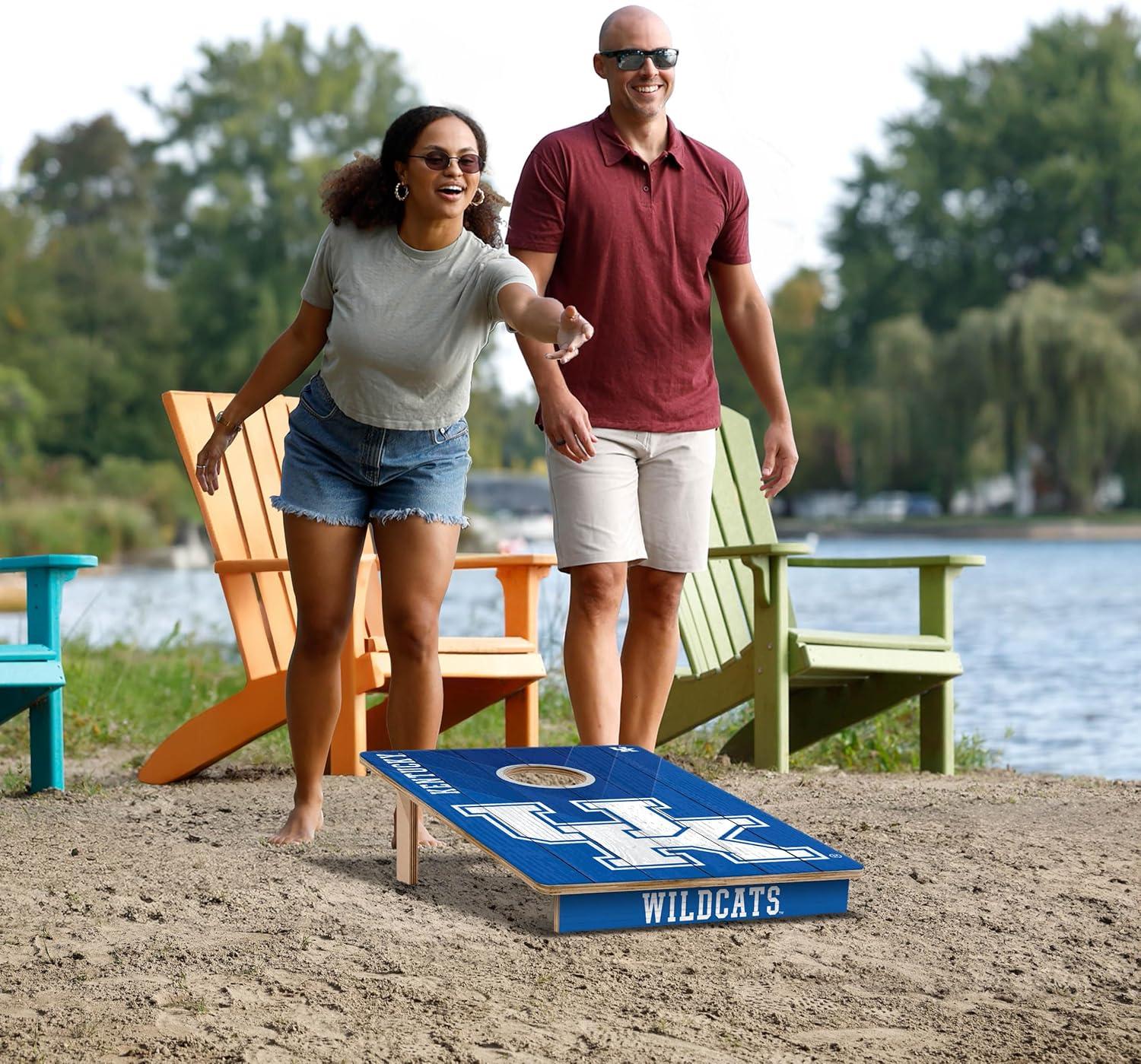 image:imageYouTheFan NCAA 2 x 3 Wood Cornhole Game with Logo BagsKentucky Wildcats
