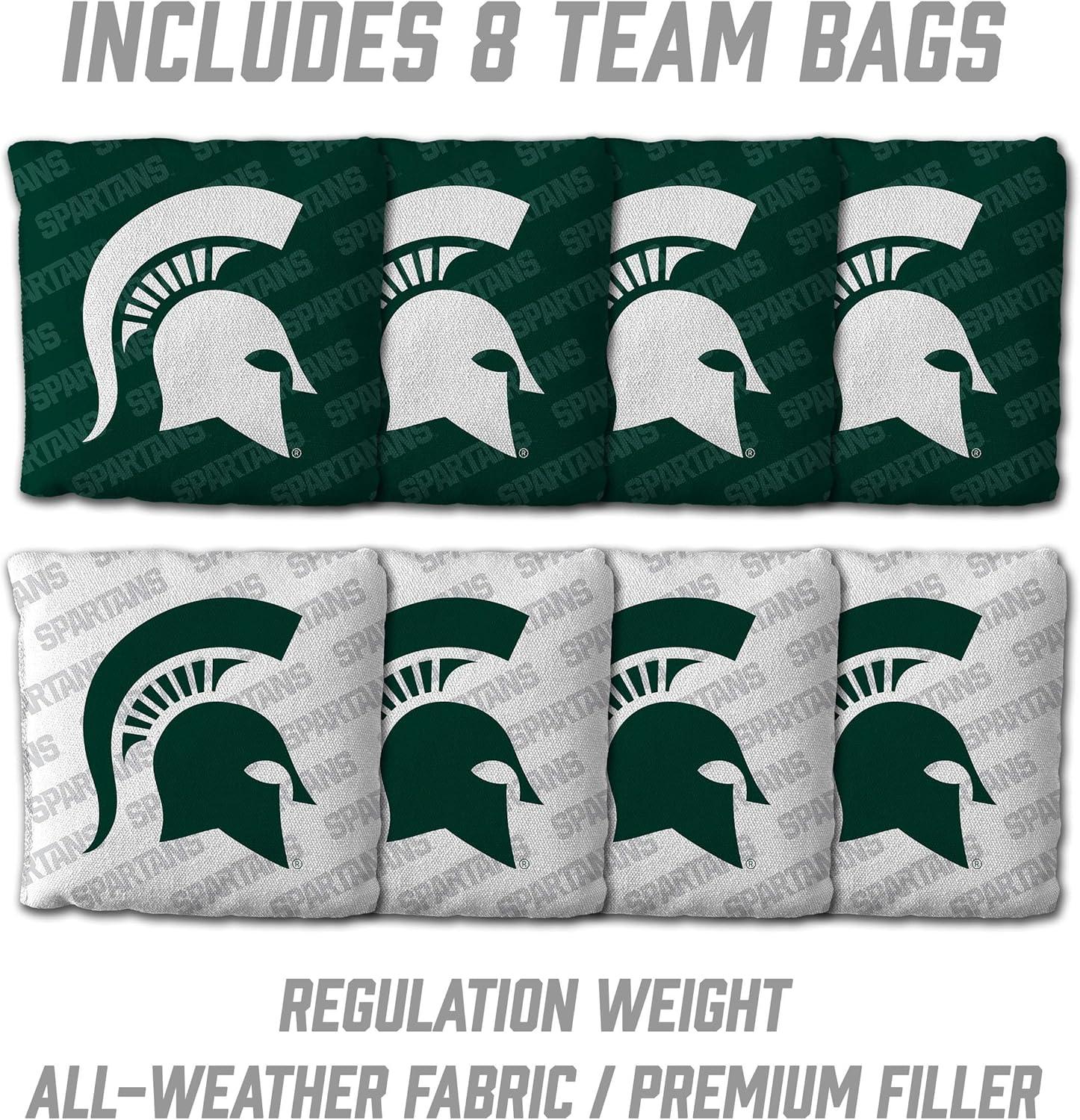 image:imageYouTheFan NCAA 2 x 3 Wood Cornhole Game with Logo BagsMichigan State Spartans