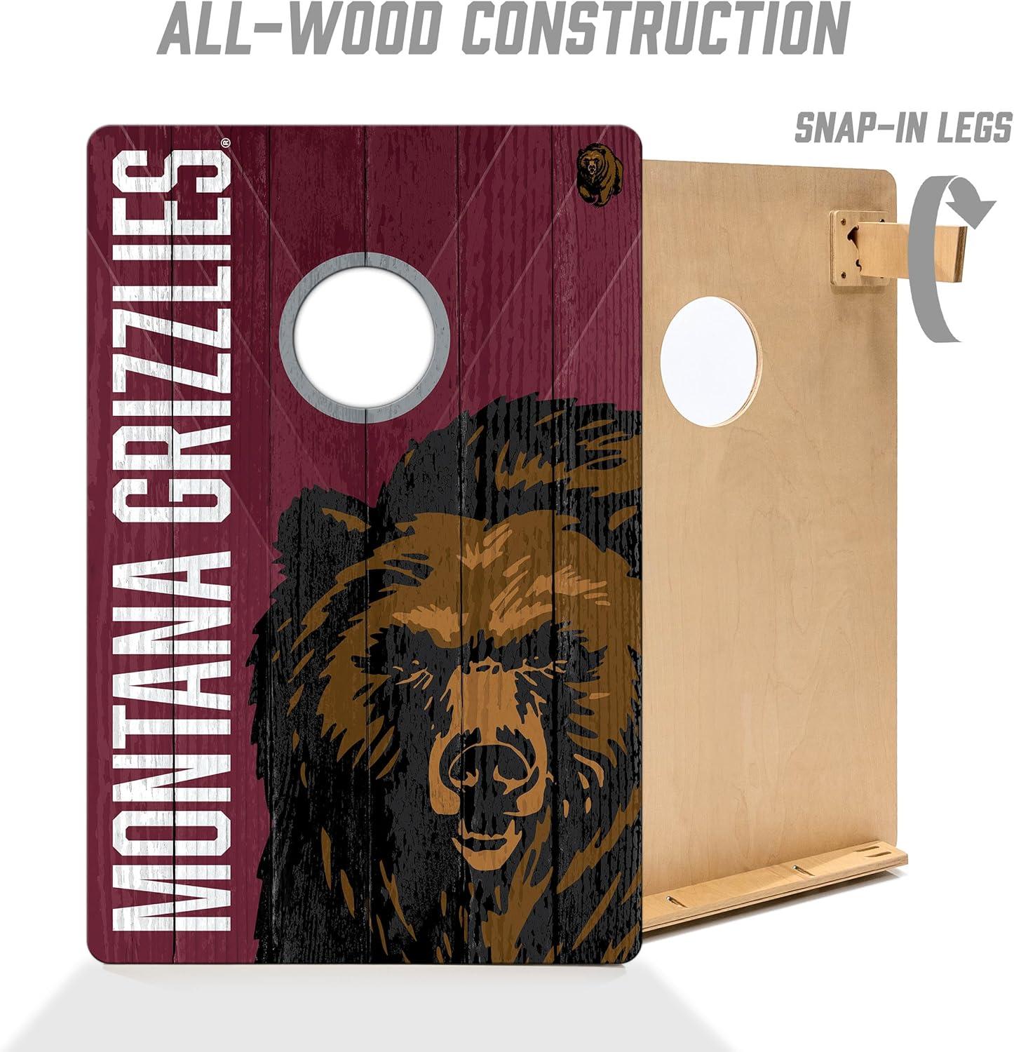 image:imageYouTheFan NCAA 2 x 3 Wood Cornhole Game with Logo BagsMontana Grizzlies