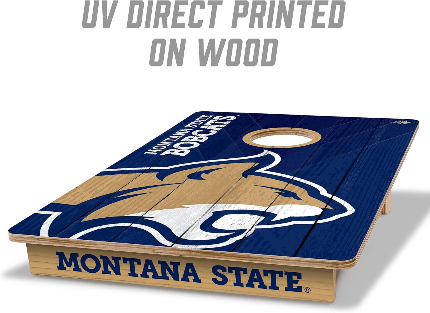 image:imageYouTheFan NCAA 2 x 3 Wood Cornhole Game with Logo BagsMontana State Bobcats