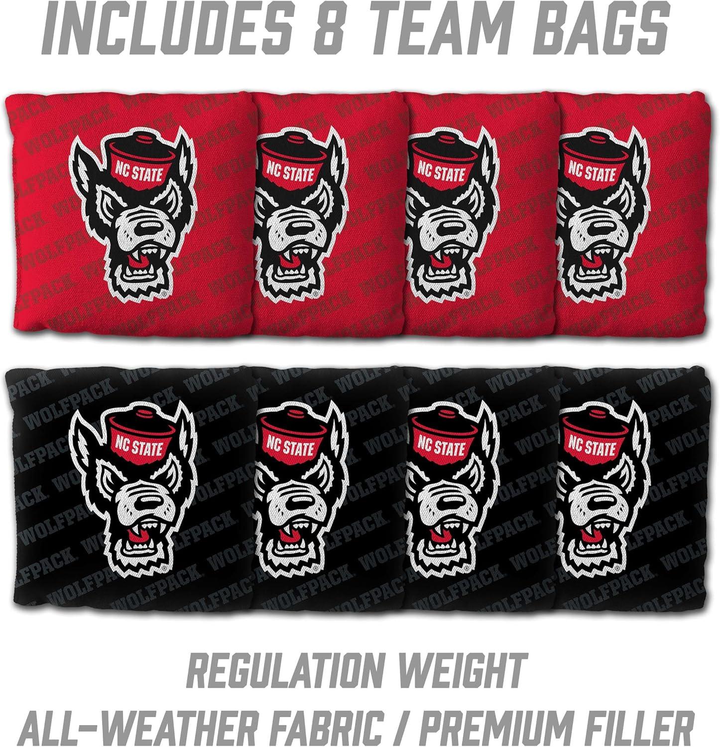 image:imageYouTheFan NCAA 2 x 3 Wood Cornhole Game with Logo BagsNC State Wolfpack