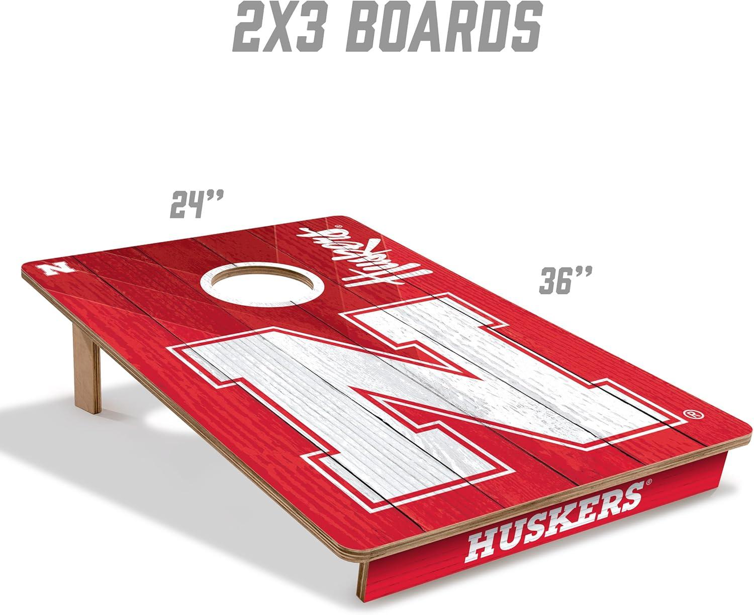 image:imageYouTheFan NCAA 2 x 3 Wood Cornhole Game with Logo BagsNebraska Cornhuskers