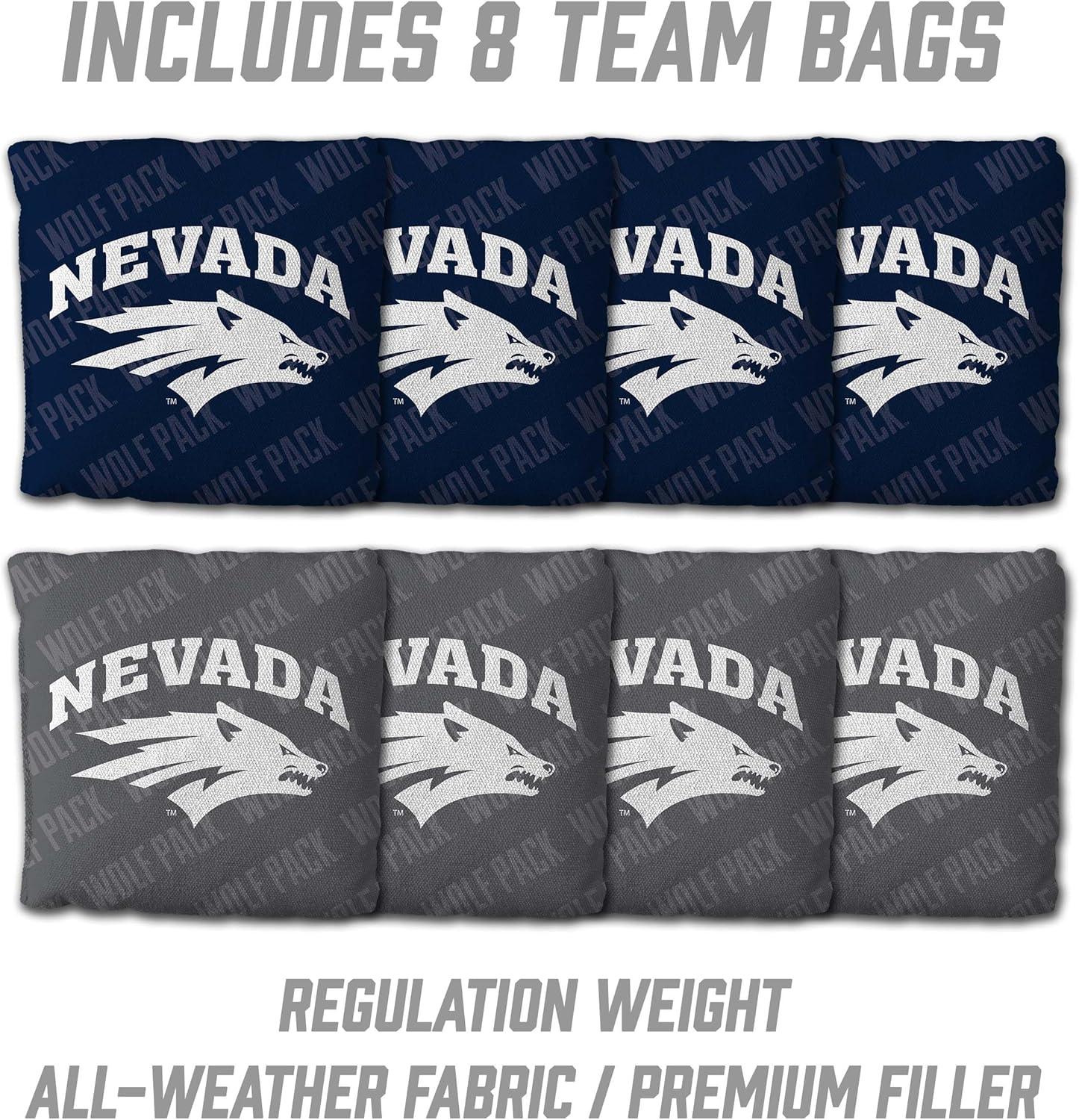 image:imageYouTheFan NCAA 2 x 3 Wood Cornhole Game with Logo BagsNevada Wolf Pack