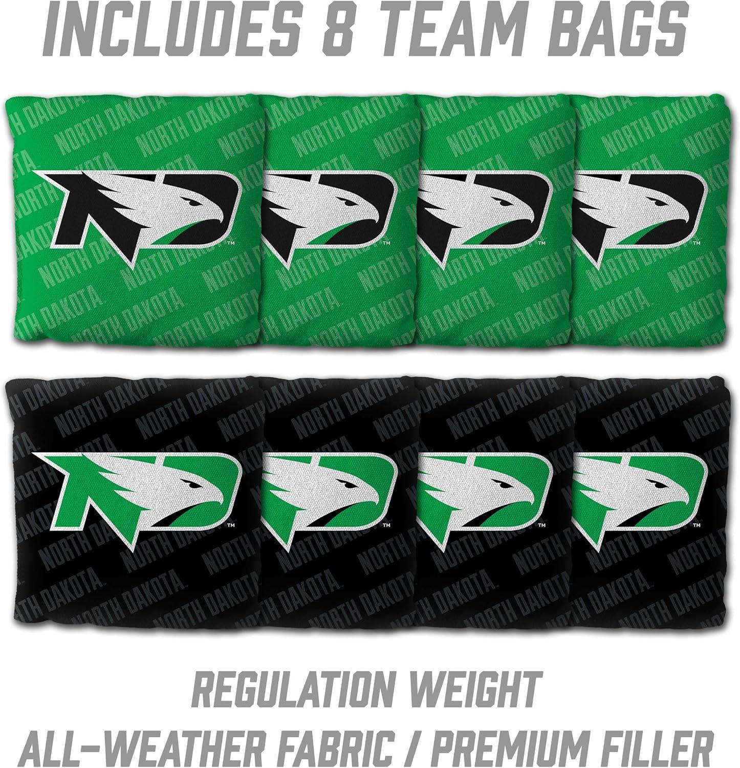image:imageYouTheFan NCAA 2 x 3 Wood Cornhole Game with Logo BagsNorth Dakota Fighting Hawk