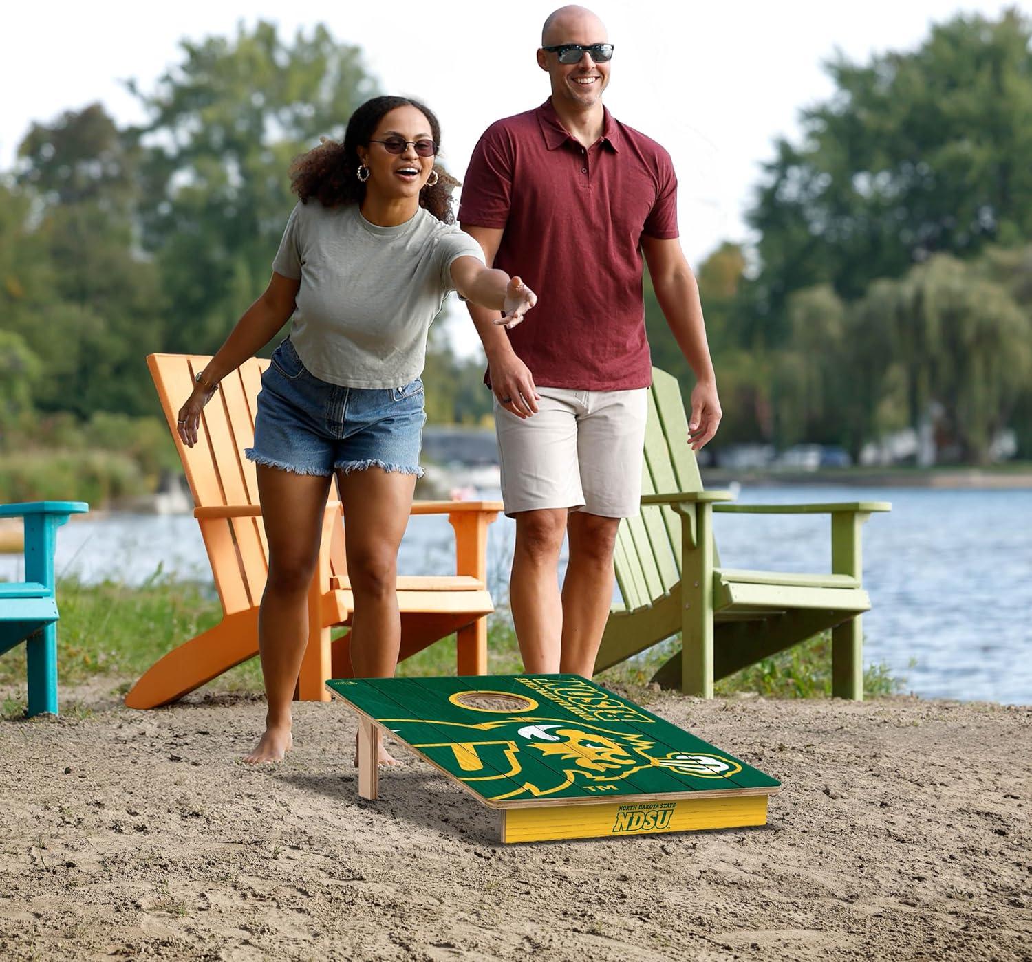 image:imageYouTheFan NCAA 2 x 3 Wood Cornhole Game with Logo BagsNorth Dakota State Bison