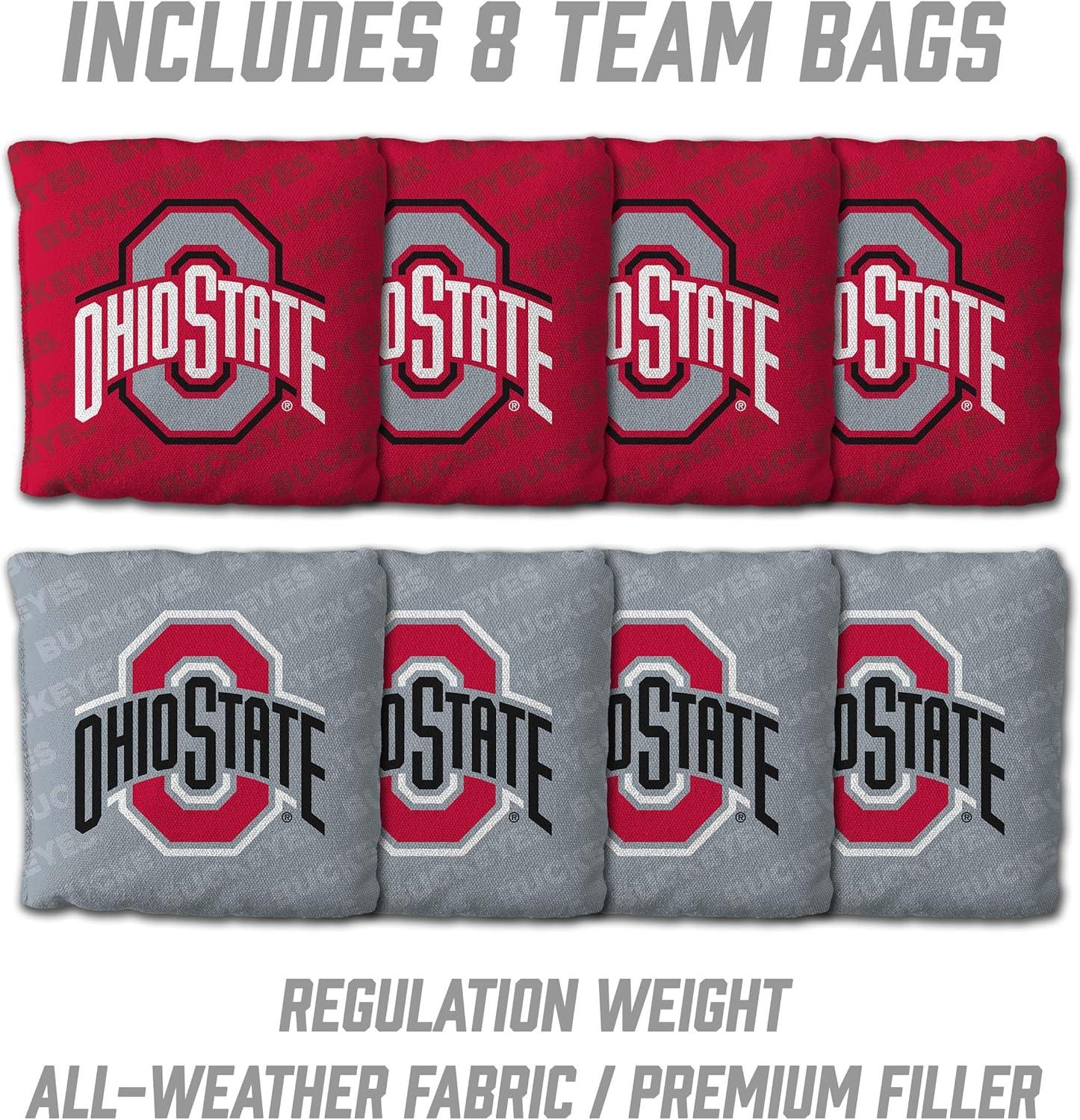 image:imageYouTheFan NCAA 2 x 3 Wood Cornhole Game with Logo BagsOhio State Buckeyes