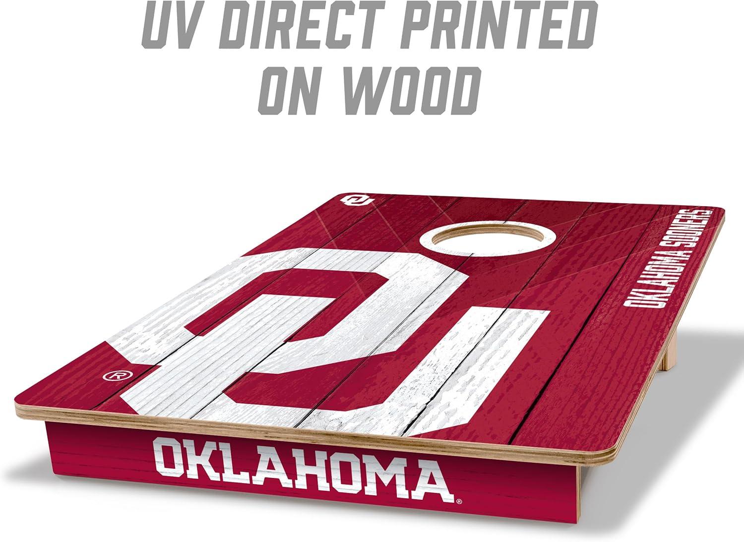 image:imageYouTheFan NCAA 2 x 3 Wood Cornhole Game with Logo BagsOklahoma Sooners