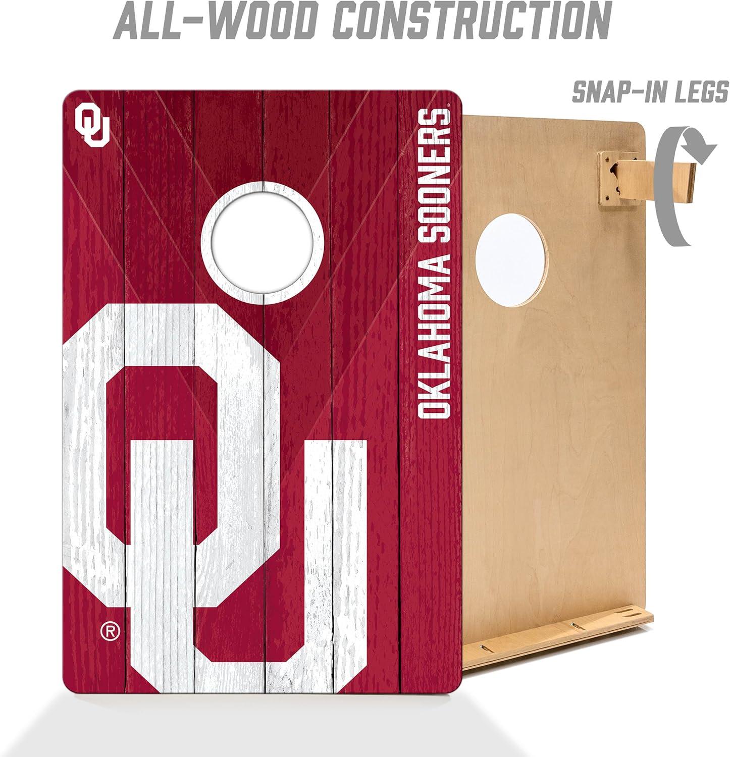 image:imageYouTheFan NCAA 2 x 3 Wood Cornhole Game with Logo BagsOklahoma Sooners