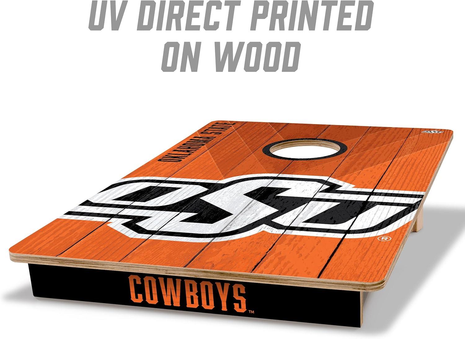 image:imageYouTheFan NCAA 2 x 3 Wood Cornhole Game with Logo BagsOklahoma State Cowboys