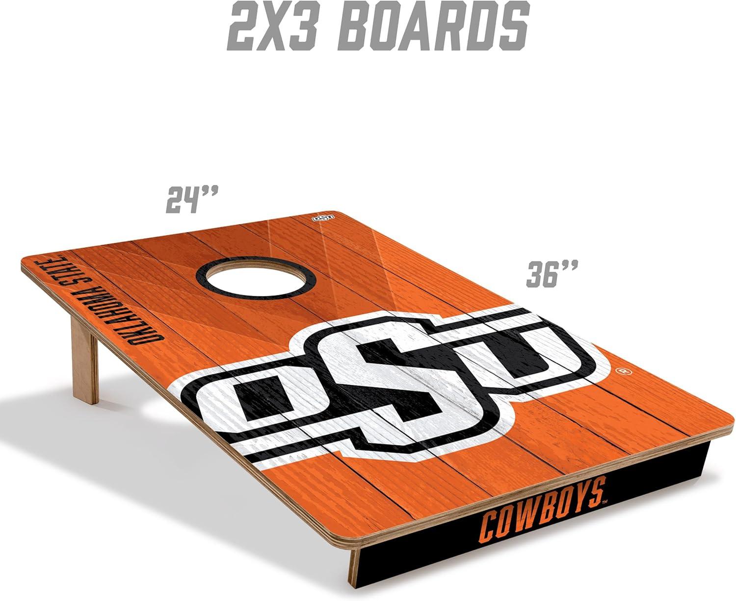 image:imageYouTheFan NCAA 2 x 3 Wood Cornhole Game with Logo BagsOklahoma State Cowboys