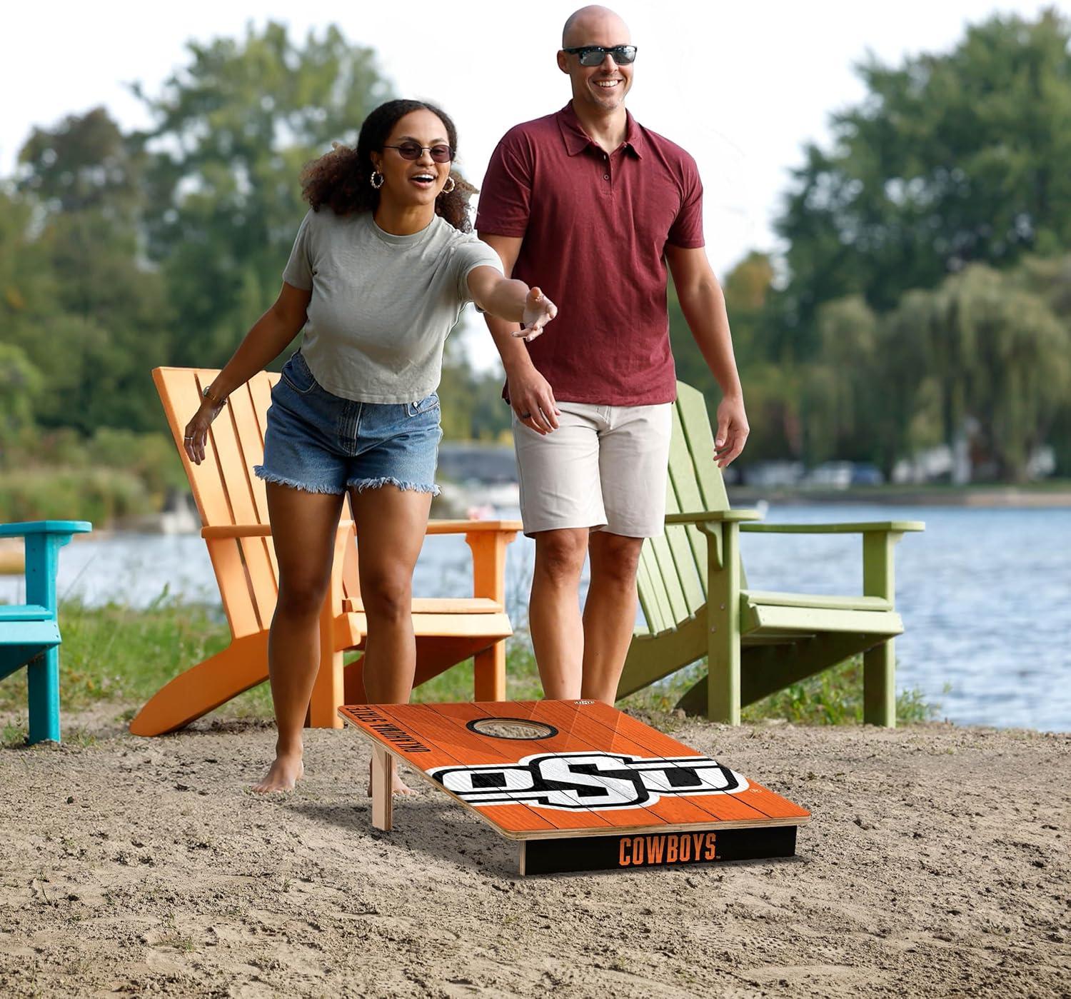 image:imageYouTheFan NCAA 2 x 3 Wood Cornhole Game with Logo BagsOklahoma State Cowboys