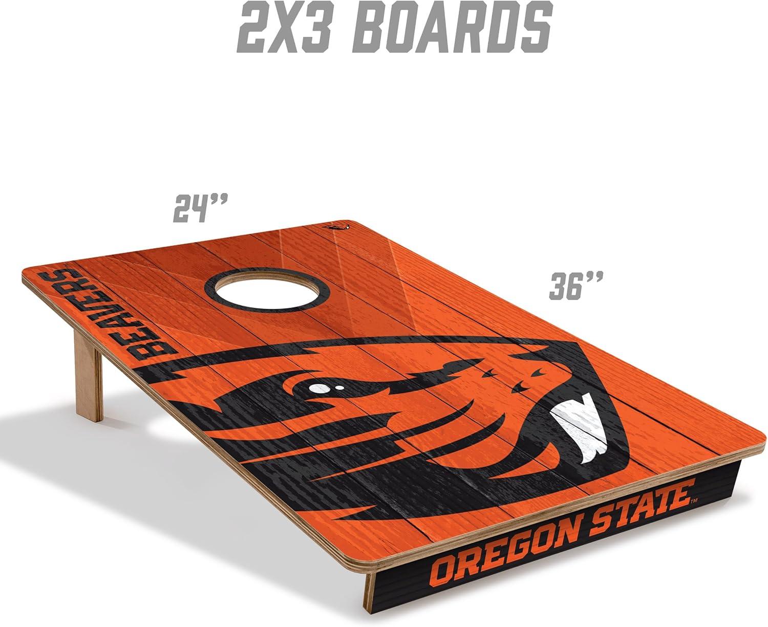image:imageYouTheFan NCAA 2 x 3 Wood Cornhole Game with Logo BagsOregon State Beavers