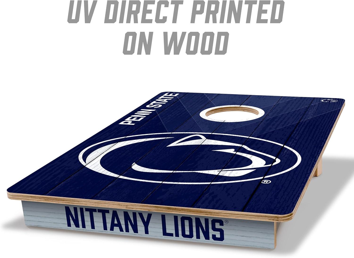 image:imageYouTheFan NCAA 2 x 3 Wood Cornhole Game with Logo BagsPenn State Nittany Lions