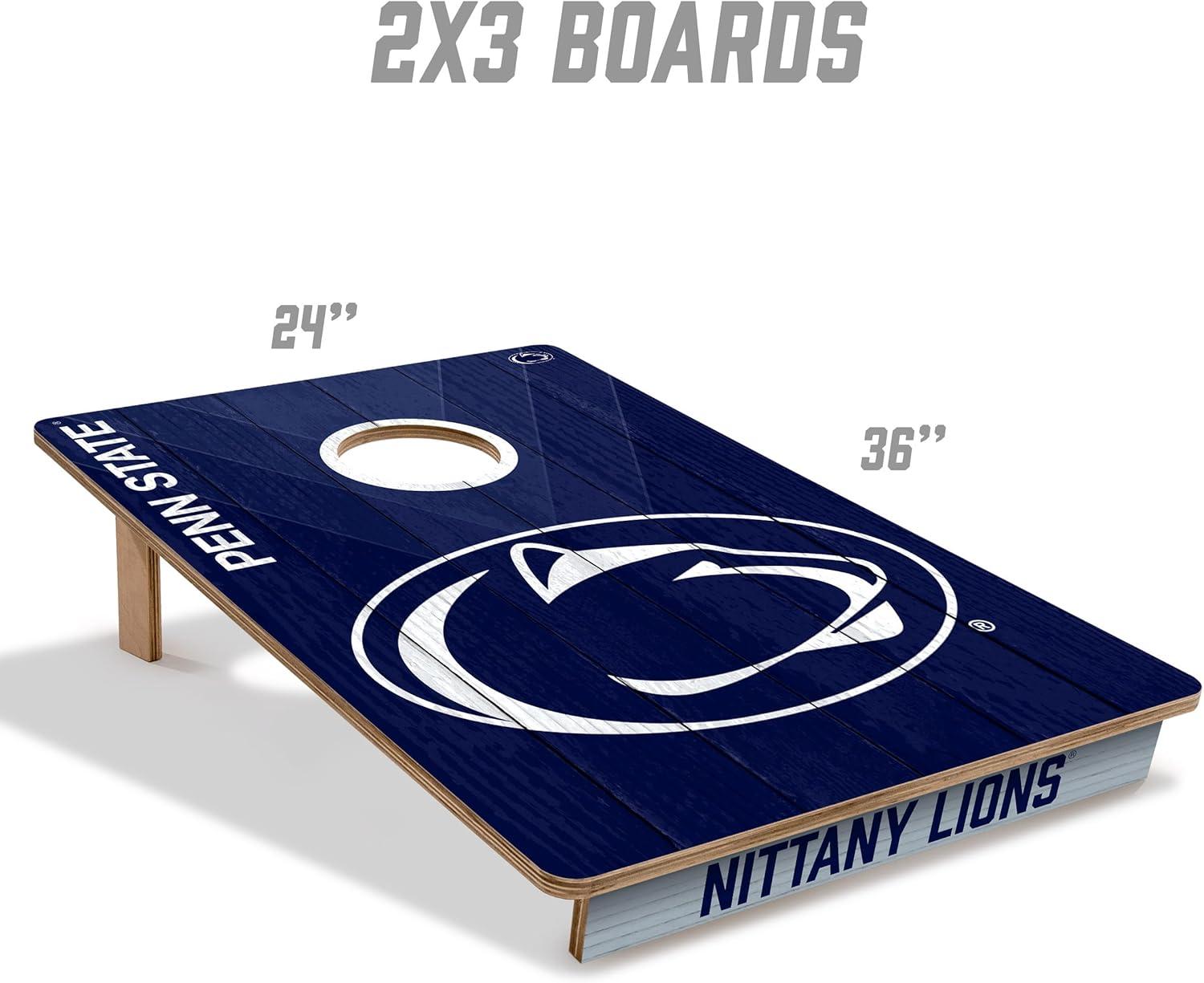 image:imageYouTheFan NCAA 2 x 3 Wood Cornhole Game with Logo BagsPenn State Nittany Lions