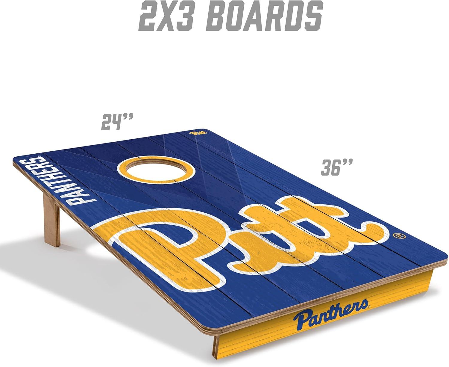 image:imageYouTheFan NCAA 2 x 3 Wood Cornhole Game with Logo BagsPittsburgh Panthers