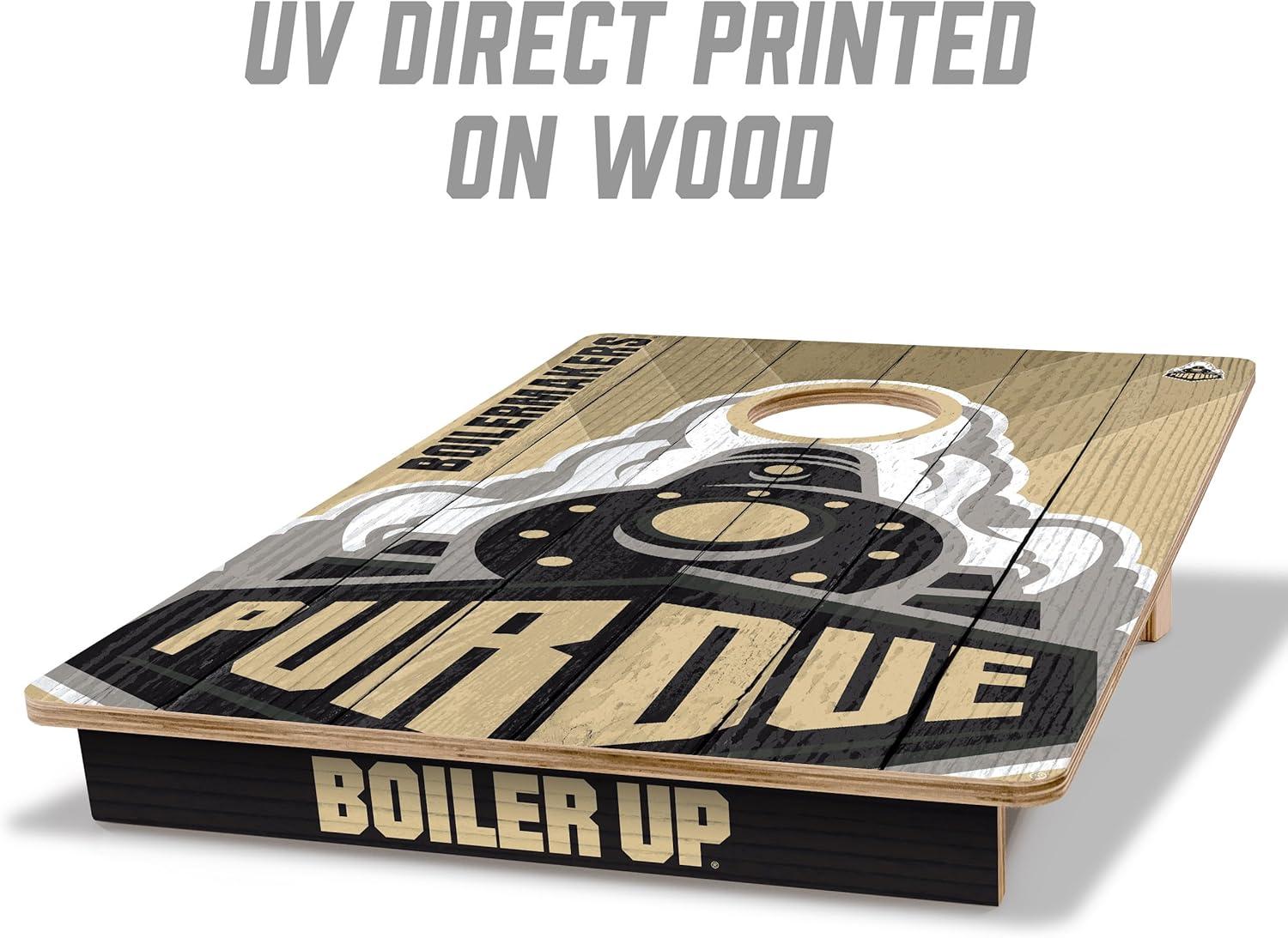 image:imageYouTheFan NCAA 2 x 3 Wood Cornhole Game with Logo BagsPurdue Boilermakers