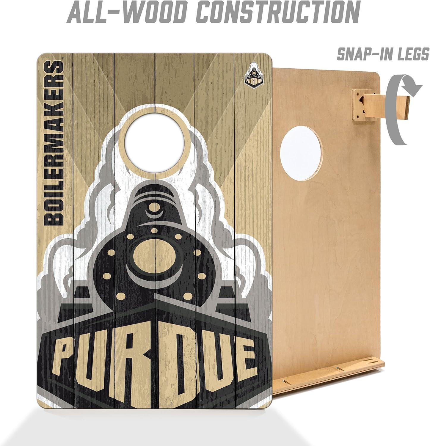 image:imageYouTheFan NCAA 2 x 3 Wood Cornhole Game with Logo BagsPurdue Boilermakers