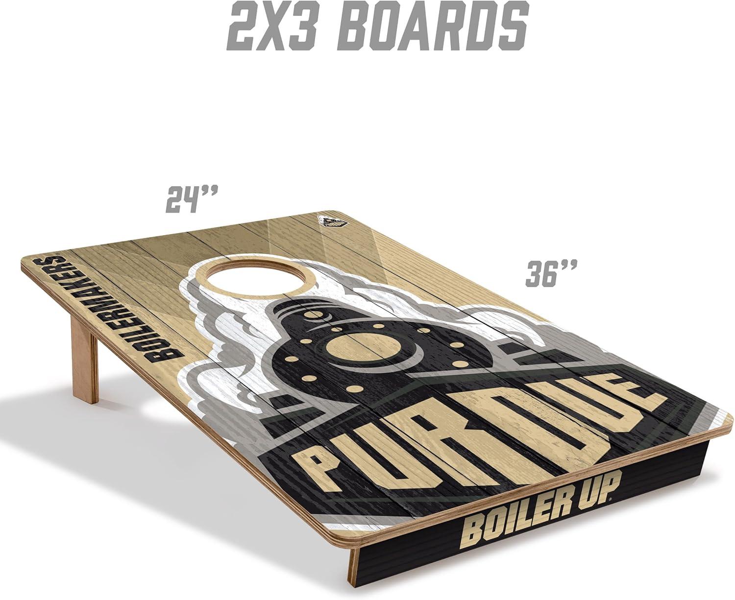 image:imageYouTheFan NCAA 2 x 3 Wood Cornhole Game with Logo BagsPurdue Boilermakers