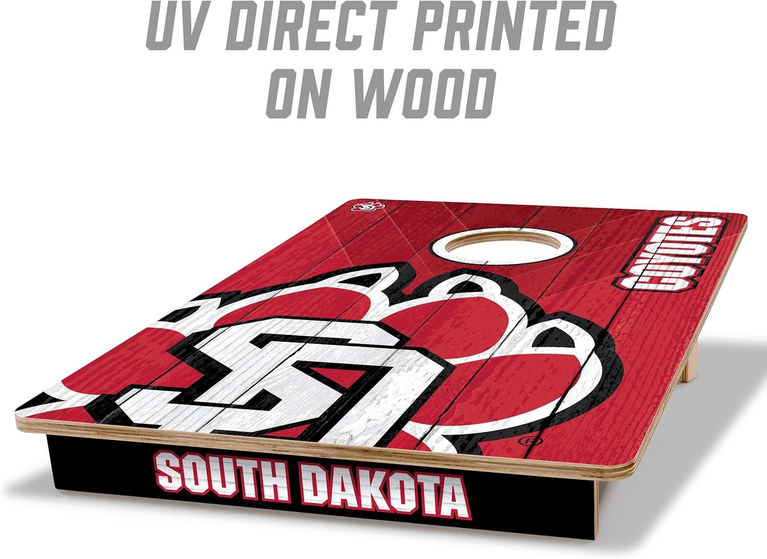 image:imageYouTheFan NCAA 2 x 3 Wood Cornhole Game with Logo BagsSouth Dakota Coyotes