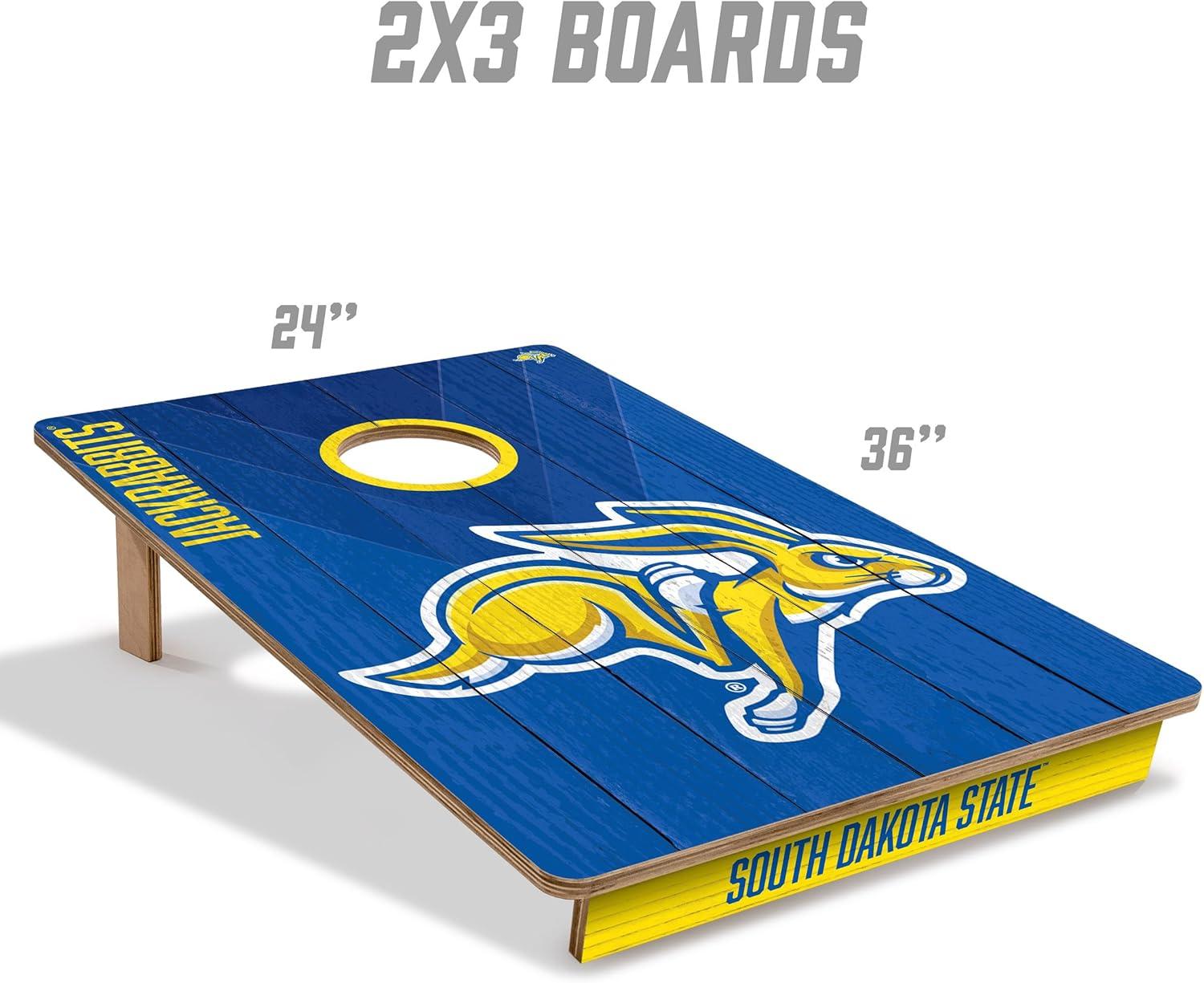 image:imageYouTheFan NCAA 2 x 3 Wood Cornhole Game with Logo BagsSouth Dakota State Jackrabbits