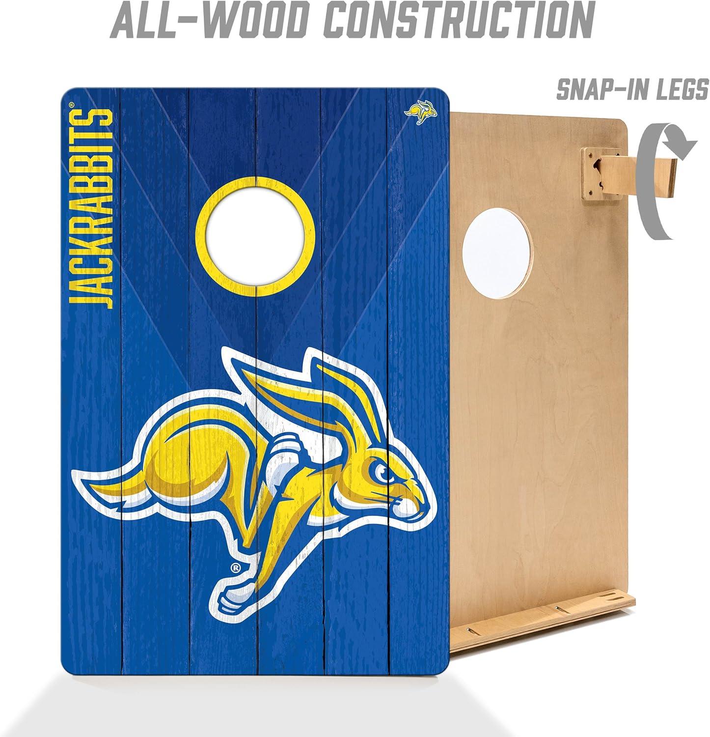 image:imageYouTheFan NCAA 2 x 3 Wood Cornhole Game with Logo BagsSouth Dakota State Jackrabbits