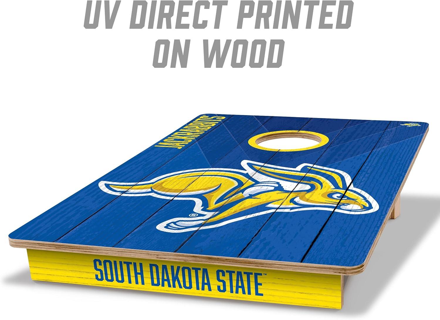 image:imageYouTheFan NCAA 2 x 3 Wood Cornhole Game with Logo BagsSouth Dakota State Jackrabbits
