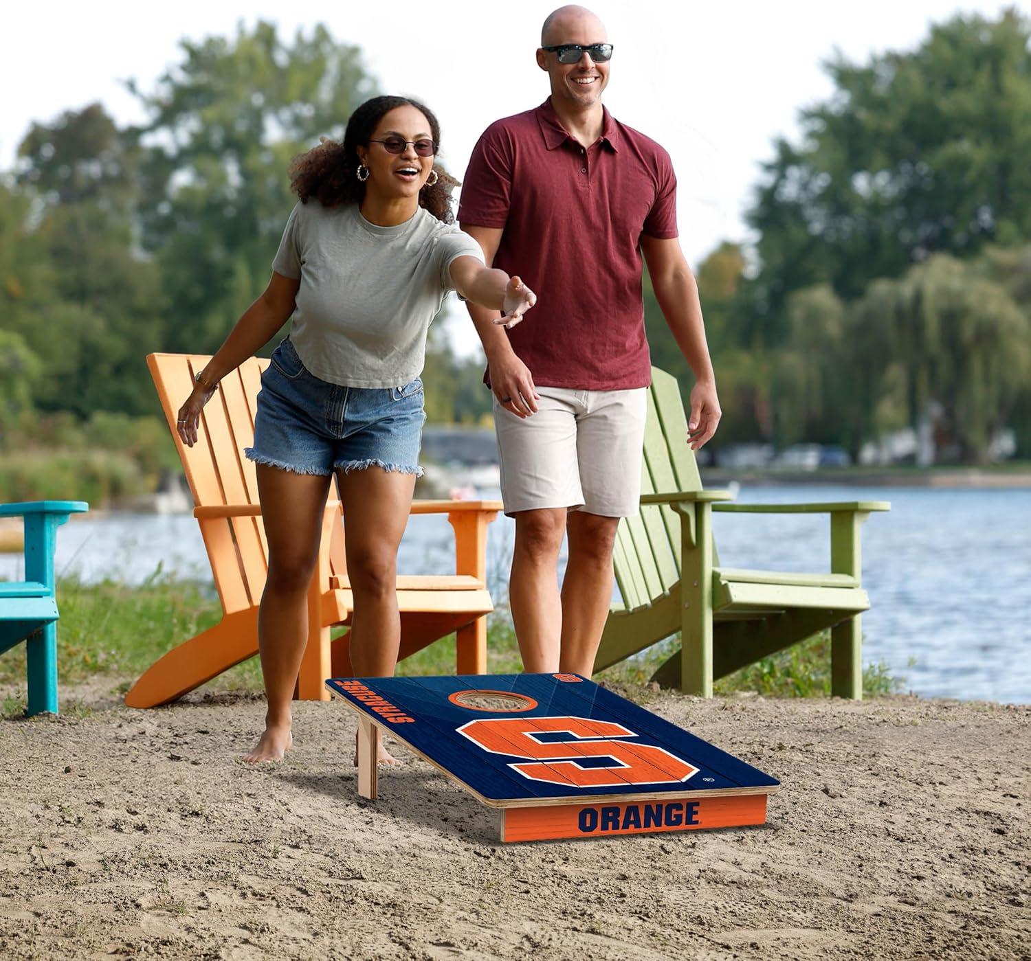image:imageYouTheFan NCAA 2 x 3 Wood Cornhole Game with Logo BagsSyracuse Orange