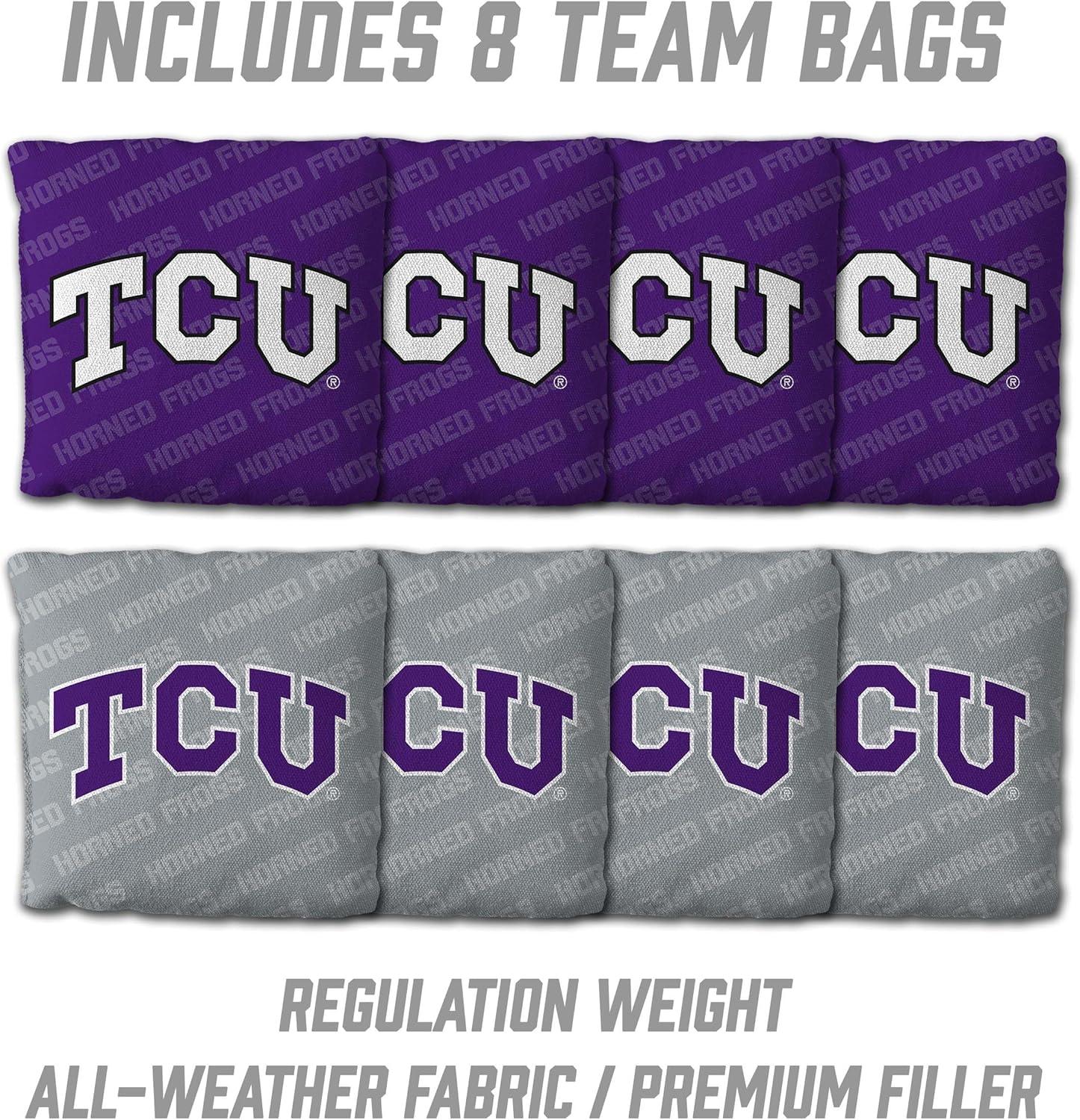 image:imageYouTheFan NCAA 2 x 3 Wood Cornhole Game with Logo BagsTCU Horned Frogs