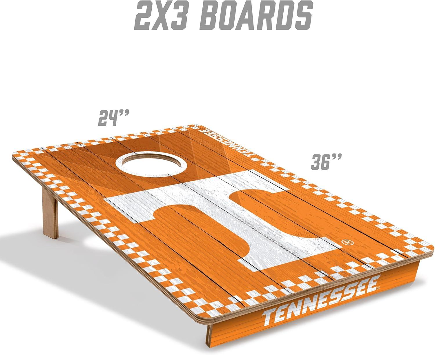image:imageYouTheFan NCAA 2 x 3 Wood Cornhole Game with Logo BagsTennessee Volunteers