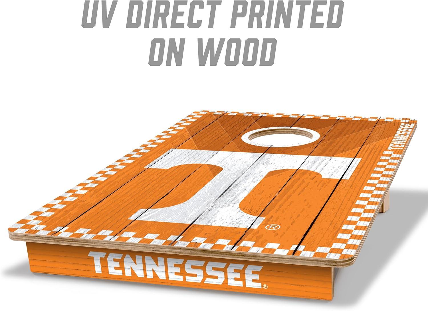 image:imageYouTheFan NCAA 2 x 3 Wood Cornhole Game with Logo BagsTennessee Volunteers