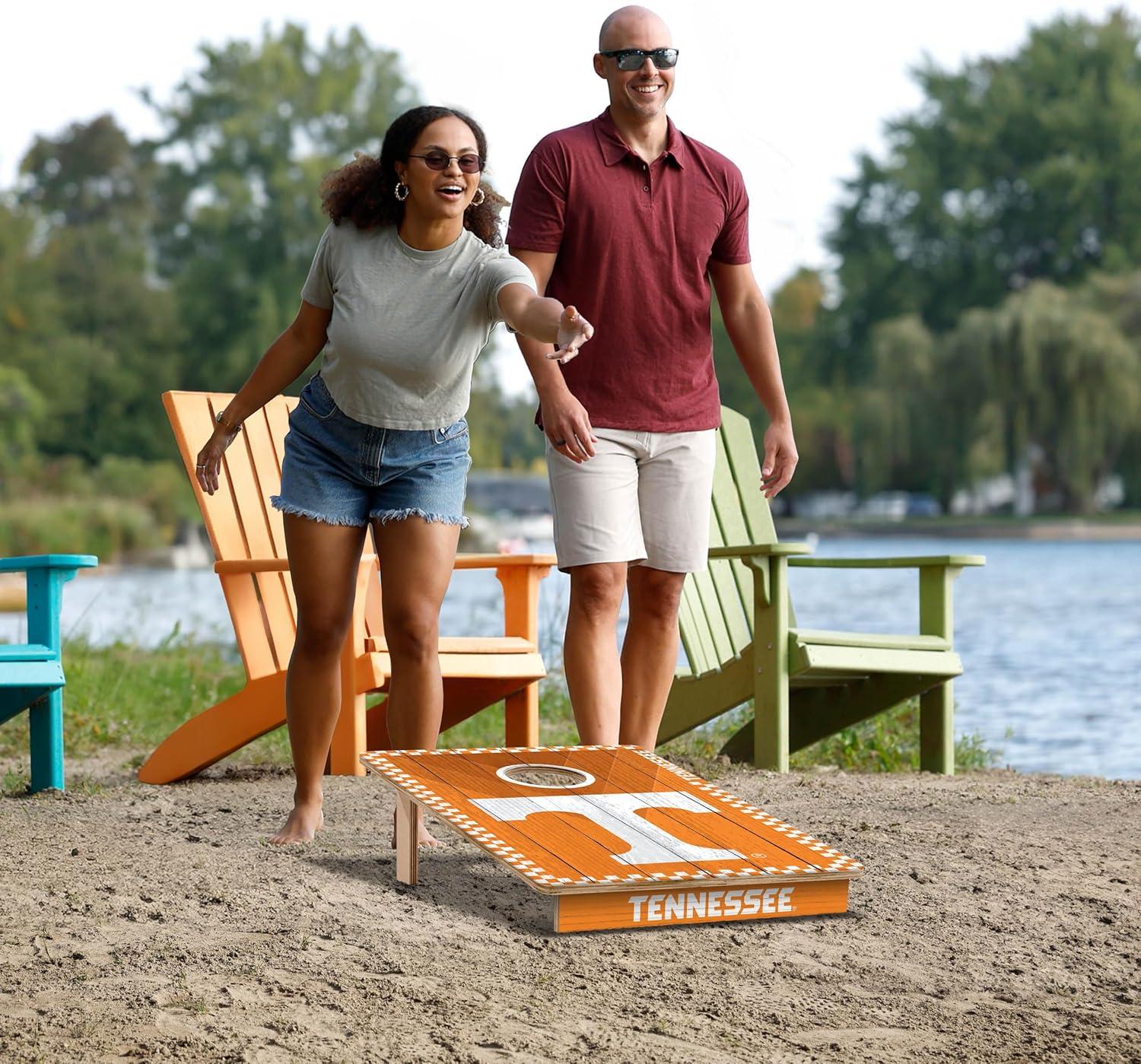 image:imageYouTheFan NCAA 2 x 3 Wood Cornhole Game with Logo BagsTennessee Volunteers