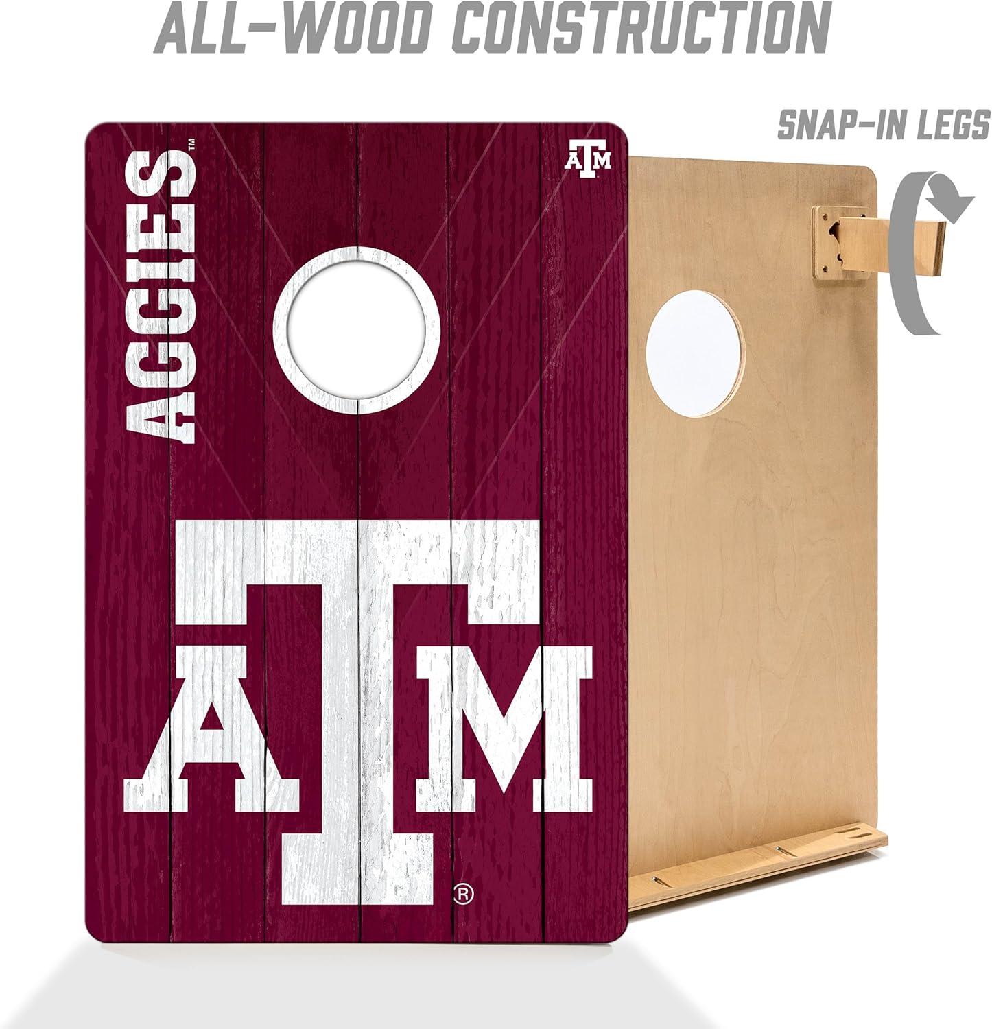image:imageYouTheFan NCAA 2 x 3 Wood Cornhole Game with Logo BagsTexas AM Aggies