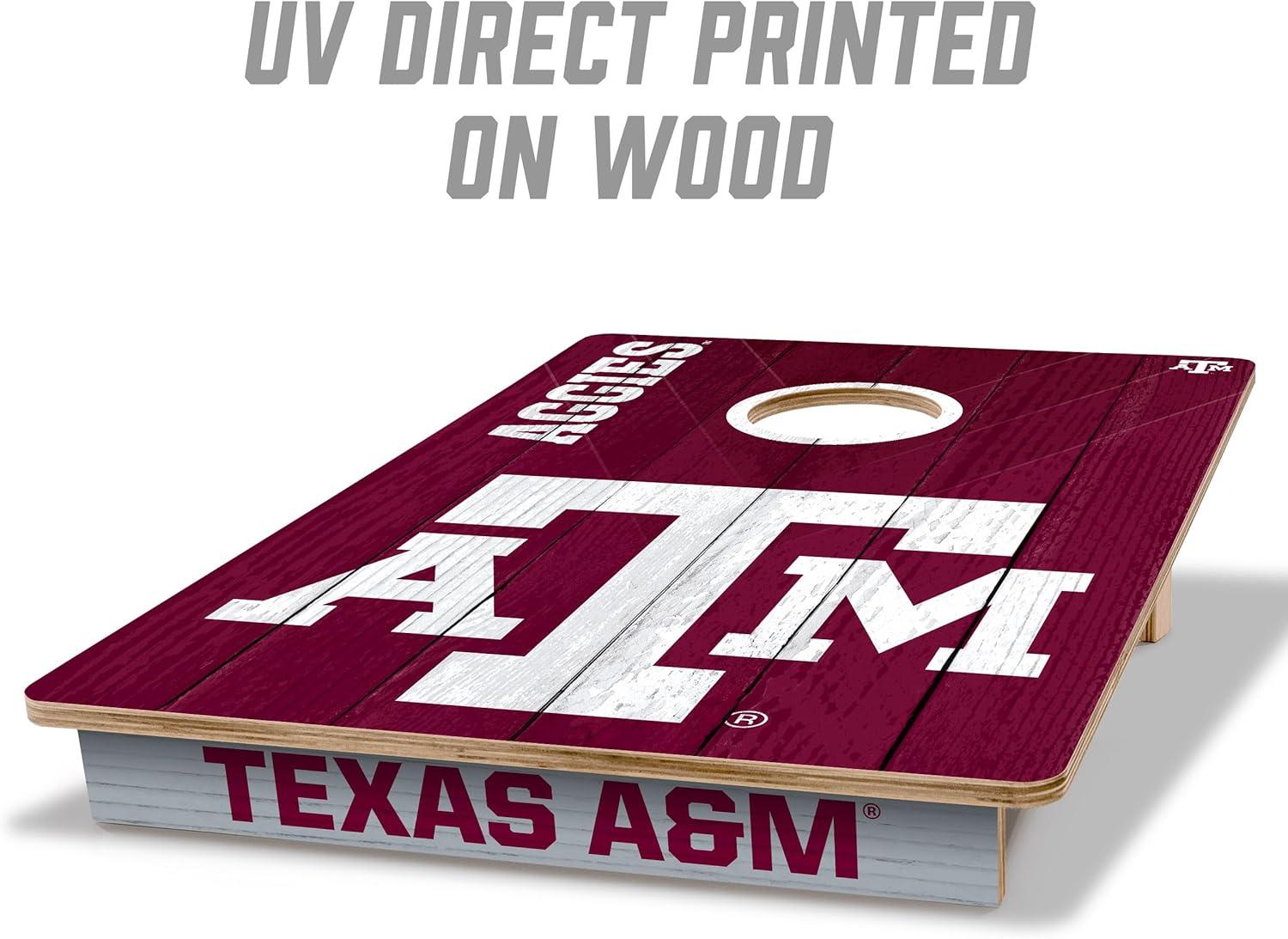 image:imageYouTheFan NCAA 2 x 3 Wood Cornhole Game with Logo BagsTexas AM Aggies
